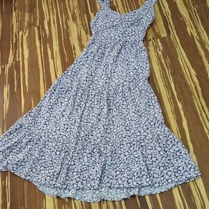 Floral Daisy Maxi Sundress with tie back